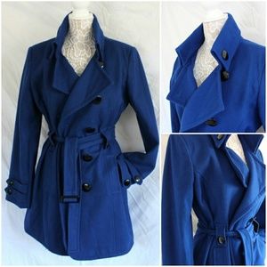 Cobalt Blue/Royal Blue Winter Wool Pea/Trench Coat